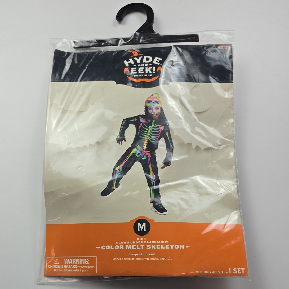 Hyde & EEK! Color Melt Skeleton Costume Size Medium  (8)